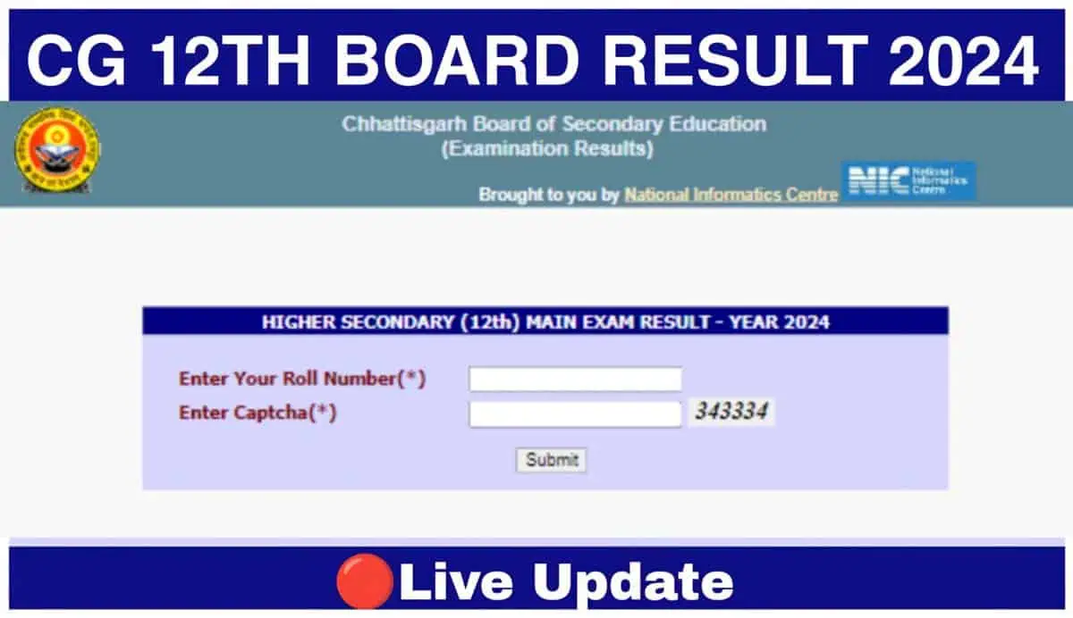 CGBSE 12th Result 2024