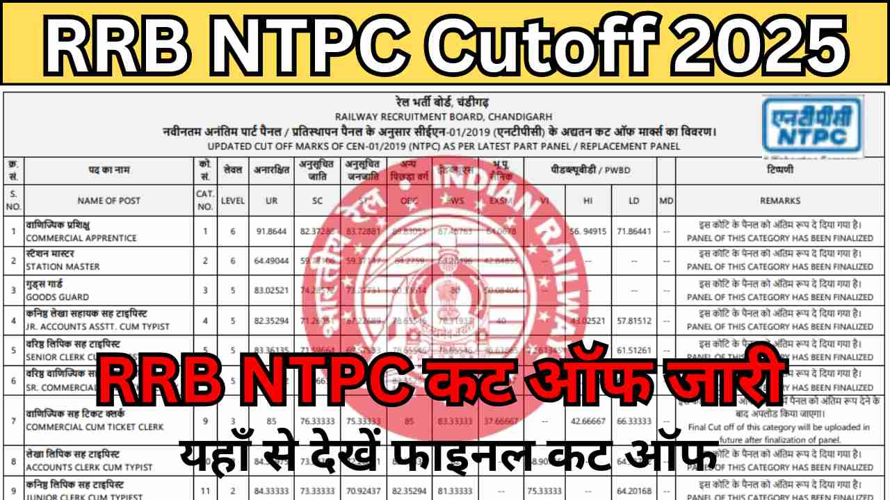 RRB NTPC Cutoff 2025