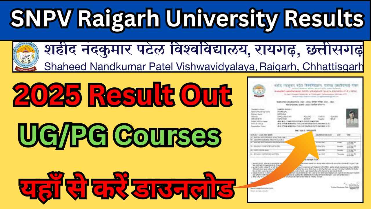 Raigarh University Result 2025