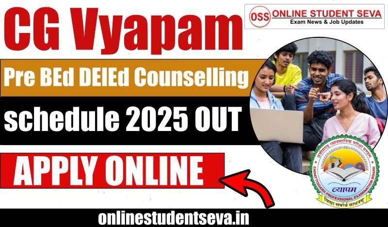 CG Pre BEd DElEd Counselling schedule 2025